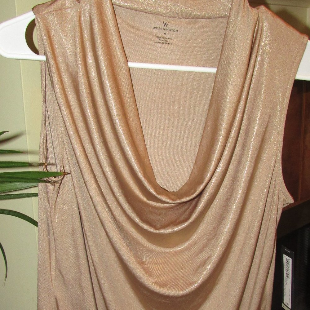 Gold Foil Worthington blouse